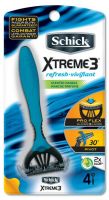 Schick Xtreme 3 Refresh Scented Handle Disposable Razor 4 Each